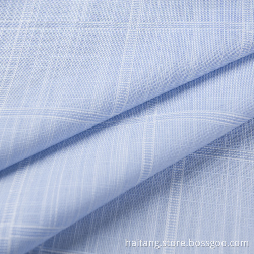 Check Cotton fabric close Microfiber Fabric Sedate Shirt